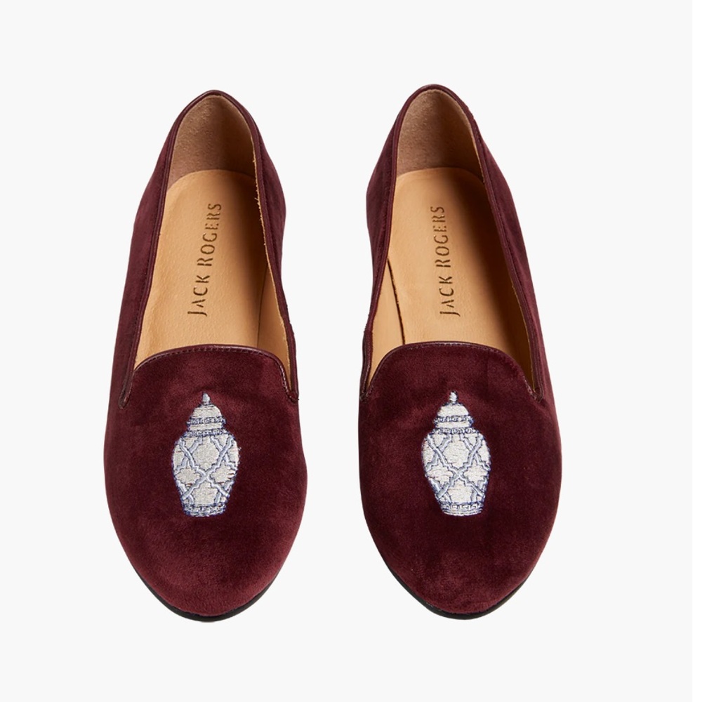 Jack Rogers Ginger Jar Maroon Loafer Size 8.5